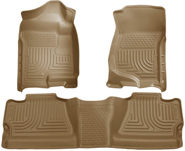 Husky Liners 07-12 Chevy Silverado/GMC Sierra Crew Cab WeatherBeater Combo revestimientos de piso color canela