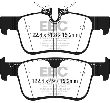EBC 2017+ Volvo S90 2.0L Turbo Yellowstuff Rear Brake Pads