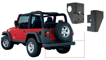 Bushwacker 97-06 Jeep Wrangler Trail Armor Esquinas traseras - Negro