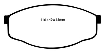 EBC 84-93 Toyota Pick-Up 1/2 Ton 2WD Greenstuff Front Brake Pads