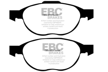Pastillas de freno delanteras EBC 12+ Ford C-Max 2.0 Hybrid Redstuff
