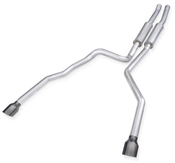 Steel Works 2021 Ram TRX 6.2L Redline Catback con puntas cromadas negras
