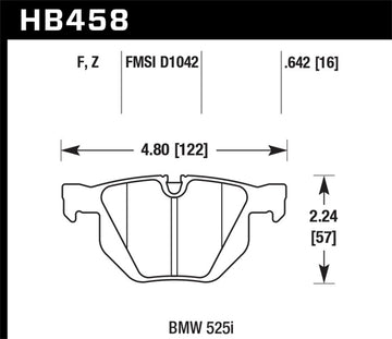 Hawk 07-08 BMW X5 3.0si / 09-13 X5 Xdrive / 10-13 X6 Xdrive Perf Pastillas de freno traseras de cerámica