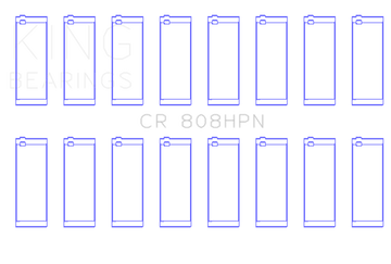 King Engine Bearings Chevrolet BBC 369-502 Gen IV/V/VI (Size STDX) Connecting Rod Bearing Set