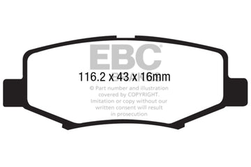EBC 06-11 Dodge Nitro 3.7 Pastillas de freno traseras Greenstuff