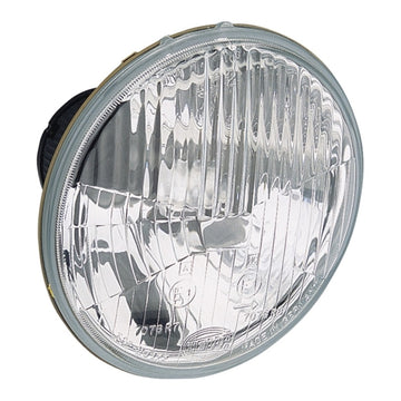 Faro delantero integrado con lente de vidrio transparente halógeno universal Hella de 146 mm (sin bombilla)