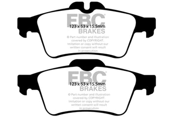 EBC 08-10 Chevrolet Cobalt 2.0 Turbo (SS) Pastillas de freno traseras Yellowstuff