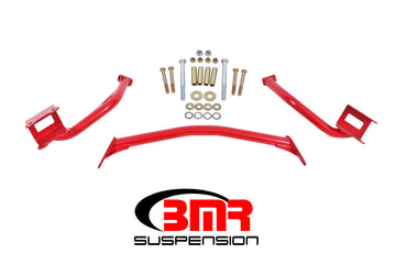 BMR 79-04 Placas de refuerzo de caja de torsión superior estilo tubular Fox Mustang - Rojo