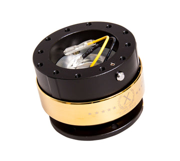 NRG Quick Release Gen 2.0 - Cuerpo negro / Anillo de oro cromado