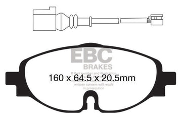 Pastillas de Freno Delanteras EBC 14+ Audi A3 1.8 Turbo Redstuff