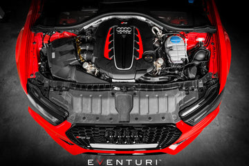 Eventuri 14-21 Mercedes Benz W205 C63 AMG Entrada de carbono negro - Entrada turbo de 76,5 mm