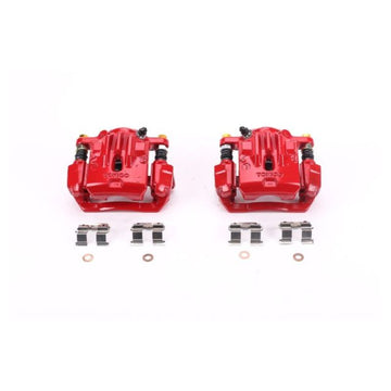 Power Stop 06-09 Subaru Legacy Pinzas traseras rojas con soportes - Par