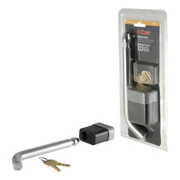 Cerradura de enganche Curt de 5/8 pulg. (cerrojo receptor de 2 pulg., 2-1/2 pulg. o 3 pulg., cromado)