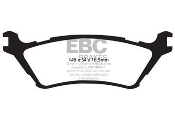 Pastillas de freno traseras extra resistentes EBC 15+ Ford F150 2.7 Twin Turbo (2WD)