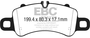 EBC 2016+ Porsche Boxster 718 (solo rotores de hierro) 2.5L Turbo Yellowstuff Pastillas de freno delanteras