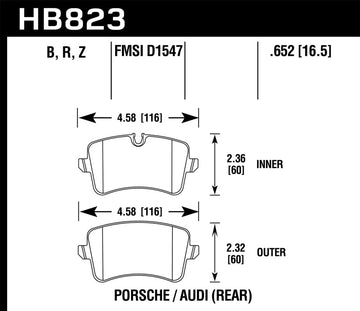 Pastillas de freno traseras Hawk 11-18 Audi A8 Quattro HPS 5.0
