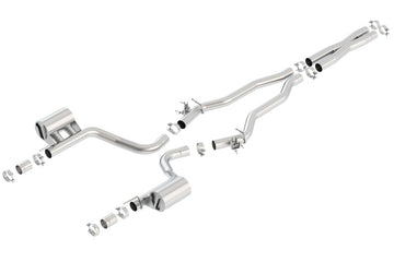 Borla 15-16 Dodge Challenger Hellcat 6.2L V8 ATAK con válvula Simulador CB Escape Factory Valance