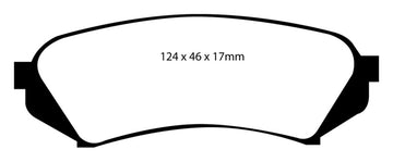 EBC 98-07 Lexus LX470 4.7 Pastillas de freno traseras Yellowstuff