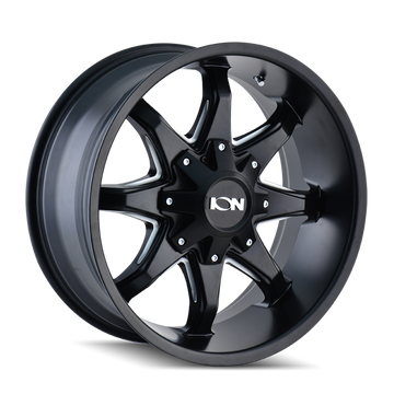 ION Type 181 17x9 / 5x114.3 BP / -12mm Offset / 87mm Hub Satin Black/Milled Spokes Wheel