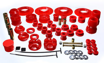 Suspensión energética 01-05 Chrysler PT Cruiser FWD Juego de bujes maestros Hyper-flex rojos