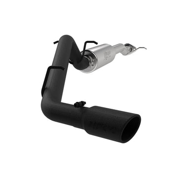MBRP 17+ Chevrolet Colorado 2.5L/3.6L Salida lateral única con respaldo de gato de 3 pulgadas con punta de 4 pulgadas - Recubrimiento posterior