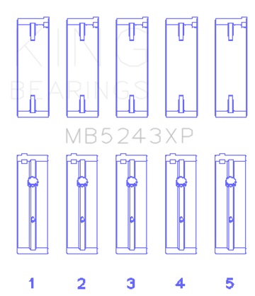 King Engine Bearings Nissan SR20DE/DET (2.0L) Performance Main Bearing Set - Size STD