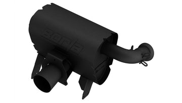 Borla 15-22 Can-Am Maverick X3 900cc Silenciador tipo S de escape triple turbo con colector trasero