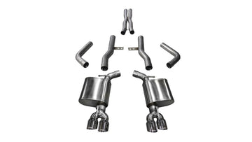 Corsa 17-18 Dodge Challenger 5.7L V8 Xtreme Cat-Back salida trasera doble con puntas pulidas de 3.5 pulgadas