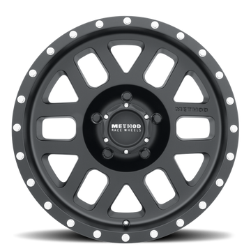 Method MR306 Mesh 17x8.5 0mm Offset 5x4.5 83mm CB Matte Black Wheel
