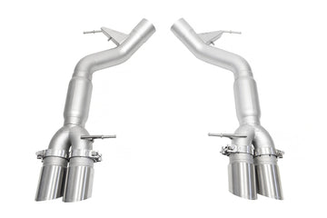 SOUL 12-18 BMW F06 / F12 / F13 M6 Escape de derivación con silenciador resonante - Puntas cepilladas con corte oblicuo de 3,5 pulgadas