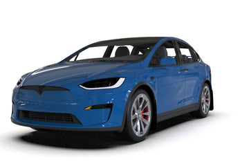 Rally Armor 2022 Tesla Model X Guardabarros UR negro con logotipo azul