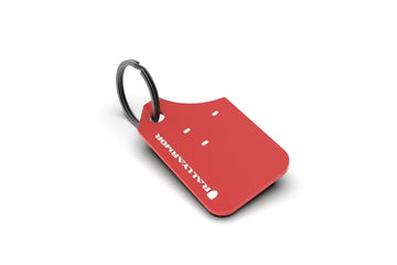 Llavero con solapa antibarro Rally Armor Mini UR - Rojo con logotipo blanco