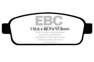 Pastillas de freno traseras EBC 13+ Buick Encore 1.4 Turbo Yellowstuff