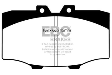 EBC 84-88 Toyota 4 Runner 2.4 Pastillas de freno delanteras Yellowstuff