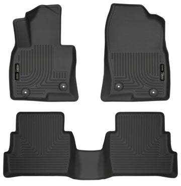 Husky Liners 2017 Mazda CX-5 Weatherbeater Revestimientos de piso para asientos delanteros y segundos en color negro