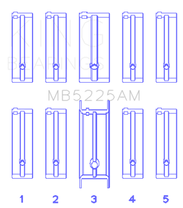 King Engine Bearings Mazda 626 F8 (Size STD) Main Bearing Set