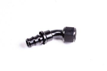 Radium Engineering Accesorio de extremo de manguera Pushlok de 45 grados 8AN
