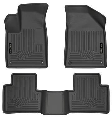 Husky Liners 15 Chrysler 200 Weatherbeater Revestimientos negros para el piso del asiento delantero y secundario