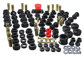 Energy Suspensión 88-91 Honda Civic/CRX Juego de bujes maestros Hyper-Flex negros