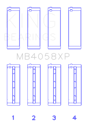 King Engine Bearings Nissan VQ35DE Performance Main Bearing Set - Size STD