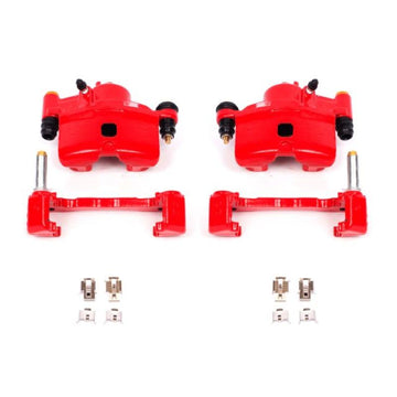 Power Stop 90-00 Honda Civic pinzas delanteras rojas con soportes - par