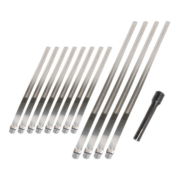 DEI Kit de herramientas y bridas de bloqueo positivo de acero inoxidable: 8 pulgadas (paquete de 8) y 14 pulgadas (paquete de 4)