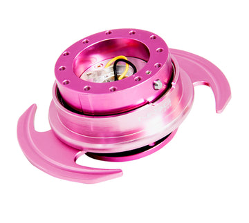 Kit de liberación rápida NRG Gen 3.0 - Cuerpo rosa / Anillo rosa con asas