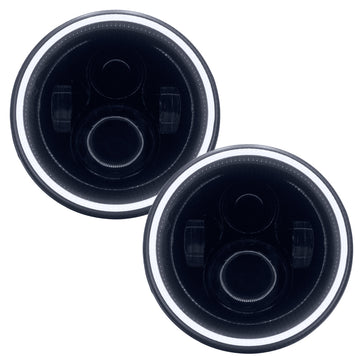 Faros delanteros LED de alta potencia Oracle de 7 pulgadas - Bisel negro - Blanco