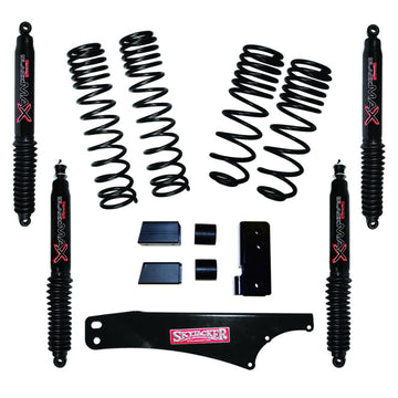 Skyjacker 2007-2018 Jeep Wrangler JK 4 puertas 4WD kit de elevación de largo recorrido de 2 a 2.5 pulgadas con amortiguadores Max negros