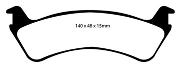 EBC 00-02 Ford Explorer Sport 4.0 2WD (Phenolic Pistons) Greenstuff Rear Brake Pads
