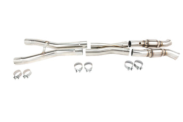 Kooks 06-13 Chevy Corvette C6 ZO6/ZR1 LS9/LS7 X-Pipe con gato verde (requiere cabezal Kooks)