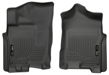 Husky Liners 2016 Nissan Titan XD Crew Cab WeatherBeater Revestimientos de piso negros para primera fila