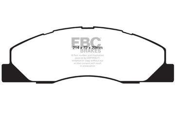 EBC 09-11 Dodge Ram 2500 Pick-up 5.7 2WD/4WD Pastillas de freno delanteras extra resistentes