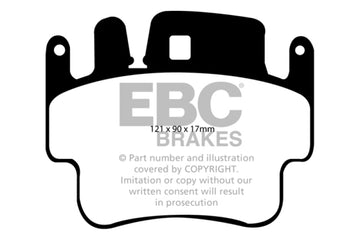 EBC 98-05 Porsche 911 (996) (solo rotor de hierro fundido) 3.4 Carrera 2 Pastillas de freno delanteras Yellowstuff